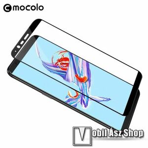 MOCOLO előlap védő karcálló edzett üveg, TELJES KIJELZŐT VÉDI - FEKETE - 0, 33mm, arc edge - ONEPLUS 5T - GYÁRI kép