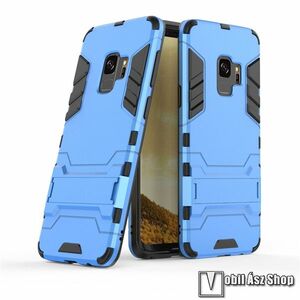 TRANSFORM műanyag védő tok / hátlap - VILÁGOSKÉK - szilikon betétes, kitámasztható - ERŐS VÉDELEM! - SAMSUNG SM-G960 Galaxy S9 kép