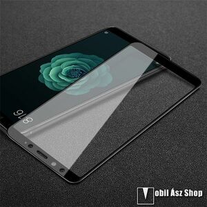 IMAK Pro+ előlap védő karcálló edzett üveg - FEKETE - 9H - Xiaomi Mi 6X / Xiaomi Mi A2 - A TELJES KIJELZŐT VÉDI! - GYÁRI kép