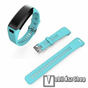 Szilikon okosóra szíj - VILÁGOSKÉK - csavarhúzóval, 125mm + 83mm hosszú, 17mm széles - Garmin Vivosmart HR kép