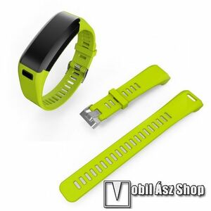 Szilikon okosóra szíj - ZÖLD - csavarhúzóval, 125mm + 83mm hosszú, 17mm széles - Garmin Vivosmart HR kép