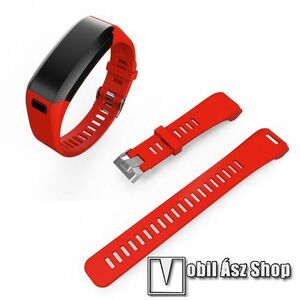 Szilikon okosóra szíj - PIROS - csavarhúzóval, 125mm + 83mm hosszú, 17mm széles - Garmin Vivosmart HR kép