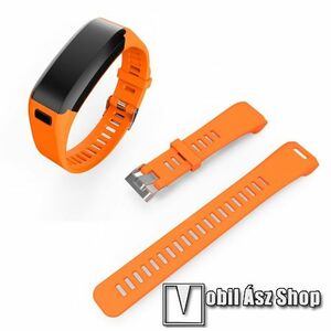 Szilikon okosóra szíj - NARANCS - csavarhúzóval, 125mm + 83mm hosszú, 17mm széles - Garmin Vivosmart HR kép