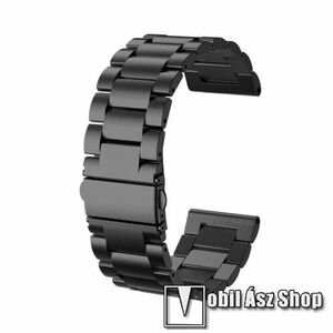 Okosóra szíj - rozsdamentes acél, csatos - FEKETE - Garmin Fenix 3 kép