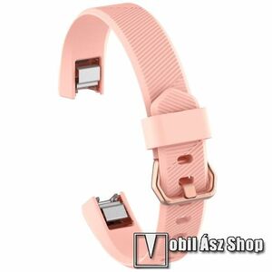 Okosóra szíj - RÓZSASZÍN - szilikon, 105 + 100mm hosszú - Fitbit Alta HR kép