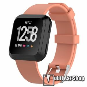 Okosóra szíj - ROSE GOLD - max 180mm-es csuklóra ajánlott, 23mm széles, S méret, 1 pár teleszkóppal - Fitbit Versa / Fitbit Versa Lite / Fitbit Versa 2 kép