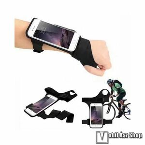 UNIVERZÁLIS SPORT tok / karpánt - FEKETE - vízálló, ujjnyílással, 160 x 80 x 15mm kép