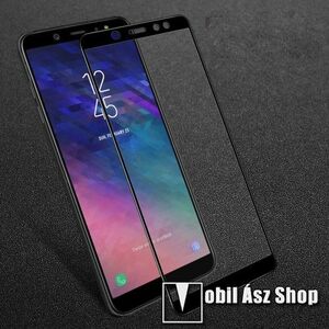 IMAK előlap védő karcálló edzett üveg - FEKETE - 9H, A TELJES KÉPERNYŐT VÉDI! - SAMSUNG SM-A600F Galaxy A6 (2018) - GYÁRI kép