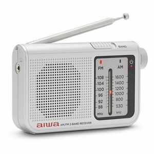 Aiwa RS-55SL Klasszikus kisrádió textil tartóval és fém házas fül... kép