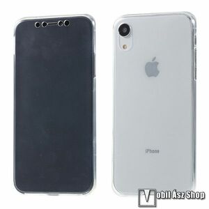 Szilikon védő tok - előlap és hátlap védő is! - ÁTLÁTSZÓ - APPLE iPhone Xr kép