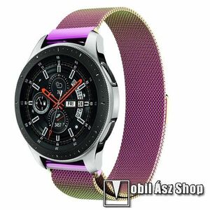 Okosóra milánói szíj - rozsdamentes acél, mágneses - LILA - 234 mm hosszú, 22mm széles, max 220mm-es csuklóra - SAMSUNG Galaxy Watch 46mm / SAMSUNG Gear S3 Classic / SAMSUNG Gear S3 Frontier kép