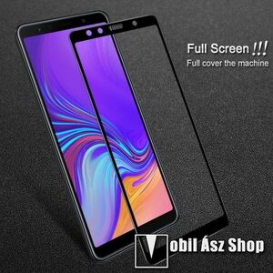 IMAK Pro+ előlap védő karcálló edzett üveg - FEKETE - 9H - SAMSUNG SM-A750F Galaxy A7 (2018) - A TELJES KIJELZŐT VÉDI! - GYÁRI kép