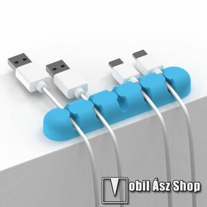 Kábel szervező, kötegelő, 1db-os - KÉK kép