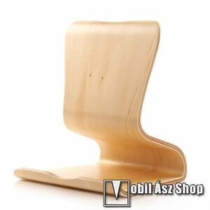SAMDI UNIVERZÁLIS asztali tartó / állvány - valódi fából készült, csúszásgátló, két szögben használható - BÉZS kép