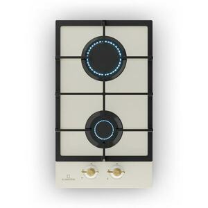 Klarstein Victoria Domino, gáz főzőlap, 2 Sabaf égő, üvegkerámia, retró design kép
