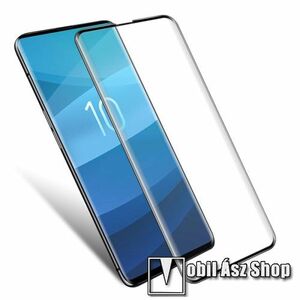 IMAK 3D Curved előlap védő karcálló edzett üveg - FEKETE - 9H, ujjlenyomat támogatás nélkül - SAMSUNG SM-G975F Galaxy S10+ - A TELJES KIJELZŐT VÉDI! - GYÁRI kép