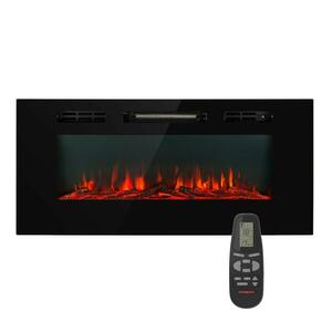 Klarstein Galeras, elektromos fali és beépített kandalló, 1800 W, LED, 3 szín, időzítő kép