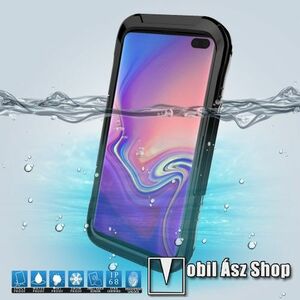 Vízhatlan / vízálló tok - 10m-ig vízálló, IP68 - FEKETE - SAMSUNG SM-G975F Galaxy S10+ kép