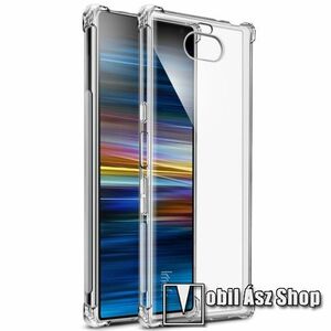 IMAK Skin Feel Anti-drop szilikon védő tok / hátlap - ÁTLÁTSZÓ - képernyővédő fóliával! - ERŐS VÉDELEM! - SONY Xperia 10 Plus - GYÁRI kép