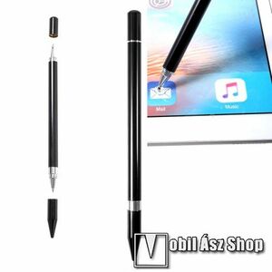 Érintőképernyő ceruza / golyóstoll - kapacitív kijelzőhöz, KÉZÍRÁSRA, RAJZOLÁSRA ALKALMAS - FEKETE kép