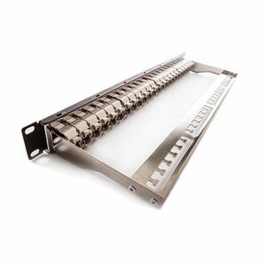 Keline patch panel cat.6a utp 24 portos 1u modular, fekete KEP-CEA-S-10G kép