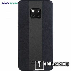 NILLKIN RACER CASE műanyag telefonvédő (szilikon keret, bőr hátlap) FEKETE - HUAWEI Mate 20 Pro - GYÁRI kép