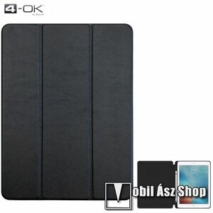 4-OK tok álló, bőr (aktív flip, oldalra nyíló, TRIFOLD asztali tartó funkció, Apple Pencil tartó) FEKETE - FI97BK - Apple IPAD 9.7 (2018), Apple IPAD 9.7 (2017) - GYÁRI kép