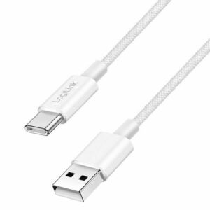 Logilink USB 2.0 Type-C kábel, C/M - A/M, 480 Mbps, 60W, nejlon, ... kép