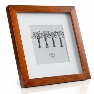 Casa Chic Bristol, képkeret, üveg, 20 x 20 cm, paszpartu, valódi fa kép
