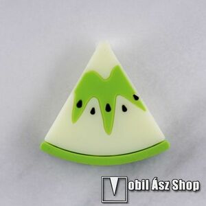 Adatátvitel adatkábel / USB töltő védő szilikon - 1db - KIVI MINTÁS kép