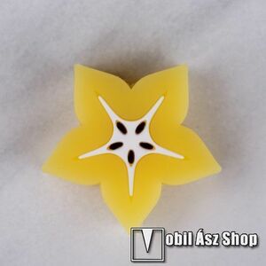 Adatátvitel adatkábel / USB töltő védő szilikon - 1db - CSILLAGGYÜMÖLCS MINTÁS kép