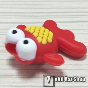 Adatátvitel adatkábel / USB töltő védő szilikon - 1db - ARANYHAL MINTÁS kép