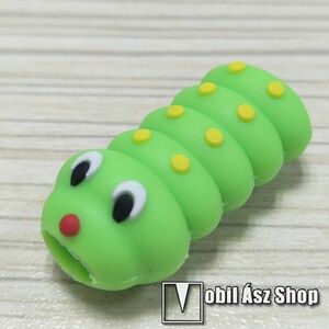 Adatátvitel adatkábel / USB töltő védő szilikon - 1db - HERNYÓ MINTÁS kép