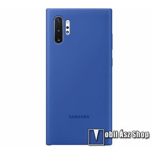 Samsung Galaxy Note10 Plus, Note10 Plus 5G, Samsung műanyag védőtok, Szilikon betét, EF-PN975TLEG, Kék kép