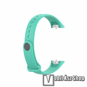 Okosóra pót szíj - szilikon - SAMSUNG SM-R370 Galaxy Fit - CIÁN KÉK kép