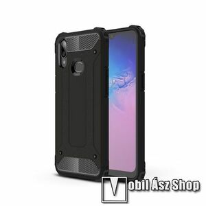 OTT! MAX DEFENDER műanyag védő tok / hátlap - FEKETE - szilikon belső, ERŐS VÉDELEM! - SAMSUNG SM-A107F Galaxy A10s kép