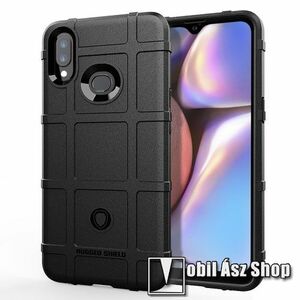 OTT! RUGGED SHIELD szilikon védő tok / hátlap - matt, ERŐS VÉDELEM - FEKETE - SAMSUNG SM-A107F Galaxy A10s kép