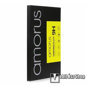 AMORUS előlap védő karcálló edzett üveg, TELJES KIJELZŐT VÉDI! - FEKETE - 9H, A teljes felületén tapad! - Google Pixel 4 XL - GYÁRI kép