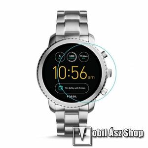 Okosóra előlap védő karcálló edzett üveg - 0.33mm, 9H, A képernyő sík részét védi - Fossil Q Explorist HR Gen 4 kép