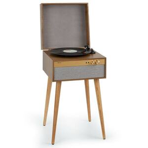 Auna Berklee TT Case, lemezjátszó, szíjhajtás, 33 1/3 és 45 fordulat/perc, sztereó hangszórók, fa kép