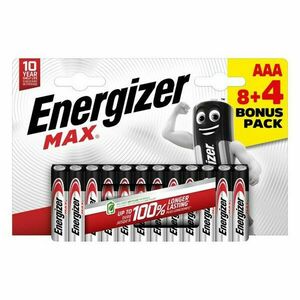 Elem mikro ENERGIZER "Max" AAA 8+4 darabos kép