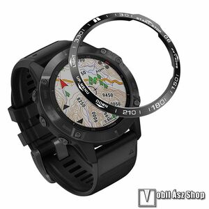 Garmin Fenix 6, 6 Pro, 6 Sapphire, Okosóra lünetta védő rozsdamentes acél, Fekete kép