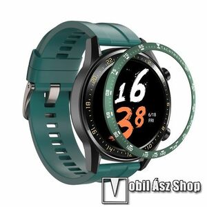 Okosóra lünetta védő alumínium - a másodpercmutató segítségével a tachymeter skáláról leolvashatod az óránkénti átlagsebességet - ZÖLD - Xiaomi Amazfit GTR 47mm kép