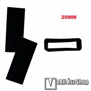 Okosóra szíj bújtató - 1db, szilikon, 20mm széles szíjakhoz, A feltüntetett méret a bujtató belső szélességét jelöli! - FEKETE kép