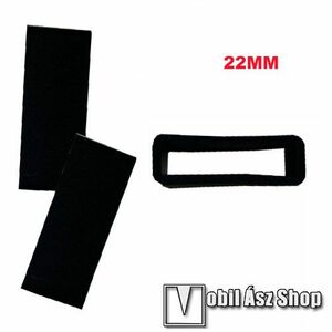 Okosóra szíj bújtató - 1db, szilikon, 22mm széles szíjakhoz, A feltüntetett méret a bujtató belső szélességét jelöli! - FEKETE kép