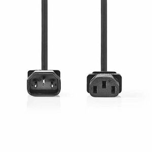 Tápkábel | IEC-320-C14 | IEC-320-C13 | Egyenes | Egyenes | Nikkel... kép