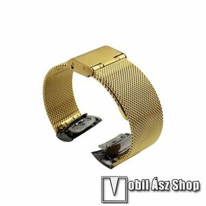 Okosóra szíj, milánói - ARANY - rozsdamentes acél, csatos - SAMSUNG Gear Fit 2 SM-R360 / SAMSUNG Gear Fit 2 Pro SM-R365 kép