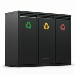 Klarstein Ordnungshüter 3, szemetes, 45 literes, 3 szelektív hulladékgyűjtő kosár, falra szerelhető kép