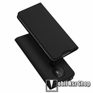 DUX DUCIS SKIN PRO slim design notesz / mappa tok - FEKETE - oldalra nyíló flip cover, asztali tartó funkció, szilikon belső, mágneses záródás - NOKIA 5.3 - GYÁRI kép