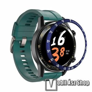 Okosóra lünetta védő alumínium - a másodpercmutató segítségével a tachymeter skáláról leolvashatod az óránkénti átlagsebességet - KÉK - Xiaomi Amazfit GTR 47mm kép